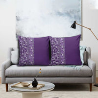 Hawaiian Tribal Elements Hibiscus Pillow Cover Purple Pattern LT9 - Polynesian Pride