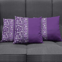 Hawaiian Tribal Elements Hibiscus Pillow Cover Purple Pattern LT9 - Polynesian Pride