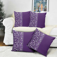 Hawaiian Tribal Elements Hibiscus Pillow Cover Purple Pattern LT9 - Polynesian Pride
