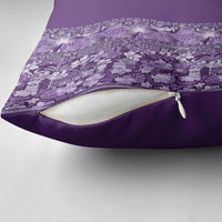 Hawaiian Tribal Elements Hibiscus Pillow Cover Purple Pattern LT9 - Polynesian Pride