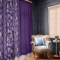 Hawaiian Tribal Elements Hibiscus Window Curtain Purple Pattern LT9 - Polynesian Pride
