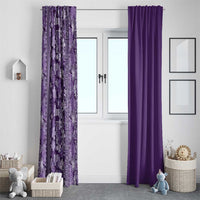 Hawaiian Tribal Elements Hibiscus Window Curtain Purple Pattern LT9 - Polynesian Pride