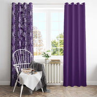 Hawaiian Tribal Elements Hibiscus Window Curtain Purple Pattern LT9 - Polynesian Pride