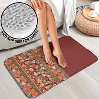 Hawaiian Tribal Elements Hibiscus Bathroom Set Red Pattern - Polynesian Pride