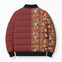 Hawaiian Tribal Elements Hibiscus Bomber Puffer Jacket Red Pattern LT9 - Polynesian Pride