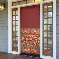 Hawaiian Tribal Elements Hibiscus Door Cover Red Pattern - Polynesian Pride