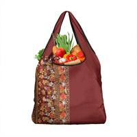 Hawaiian Tribal Elements Hibiscus Grocery Bag Red Pattern LT9 1-pack One Size Red - Polynesian Pride