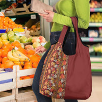 Hawaiian Tribal Elements Hibiscus Grocery Bag Red Pattern LT9 - Polynesian Pride