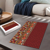 Hawaiian Tribal Elements Hibiscus Puzzle Red Pattern LT9 - Polynesian Pride