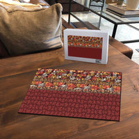 Hawaiian Tribal Elements Hibiscus Puzzle Red Pattern LT9 - Polynesian Pride