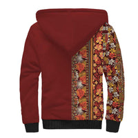 Hawaiian Tribal Elements Hibiscus Sherpa Hoodie Red Pattern LT9 - Polynesian Pride