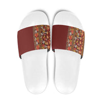 Hawaiian Tribal Elements Hibiscus Slide Sandals Red Pattern LT9 Red - Polynesian Pride