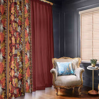 Hawaiian Tribal Elements Hibiscus Window Curtain Red Pattern LT9 - Polynesian Pride