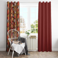 Hawaiian Tribal Elements Hibiscus Window Curtain Red Pattern LT9 - Polynesian Pride
