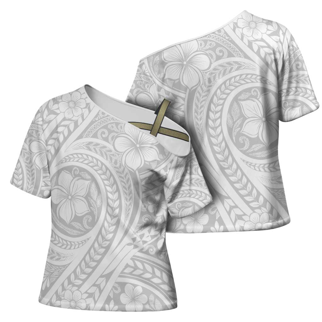 Lotu Tamaiti Samoan Polynesian Tribal Cross Shoulder Shirt - Polynesian Pride