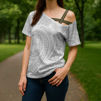 Lotu Tamaiti Samoan Polynesian Tribal Cross Shoulder Shirt - Polynesian Pride