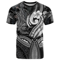 Polynesia T Shirt Whale Tale and Polynesian Sunset Plumeria Black LT9 Black - Polynesian Pride