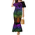 Polynesia Mermaid Dress Whale Tale and Polynesian Sunset Plumeria Rainbow LT9 Women Rainbow - Polynesian Pride