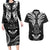 FSM Chuuk States Couples Matching Long Sleeve Bodycon Dress and Hawaiian Shirt Micronesia Vintage Polynesian Tribal Black Version LT9 Black - Polynesian Pride