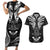 FSM Chuuk States Couples Matching Short Sleeve Bodycon Dress and Hawaiian Shirt Micronesia Vintage Polynesian Tribal Black Version LT9 Black - Polynesian Pride