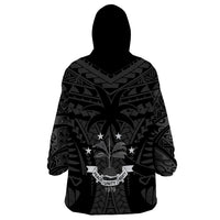 FSM Chuuk States Wearable Blanket Hoodie Micronesia Vintage Polynesian Tribal Black Version LT9 - Polynesian Pride