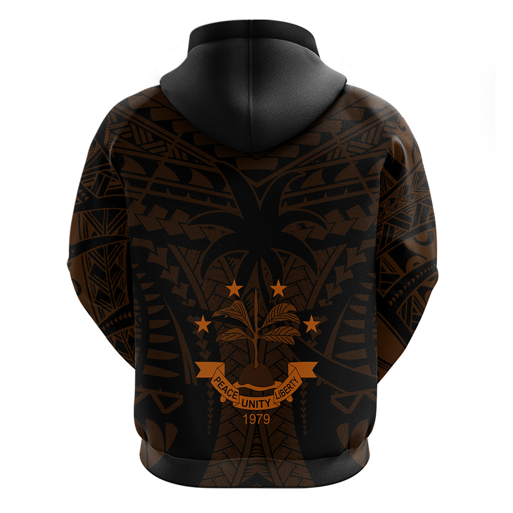 FSM Chuuk States Hoodie Micronesia Vintage Polynesian Tribal Gold Version LT9 - Polynesian Pride