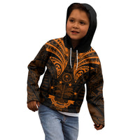 FSM Chuuk States Kid Hoodie Micronesia Vintage Polynesian Tribal Gold Version LT9 - Polynesian Pride