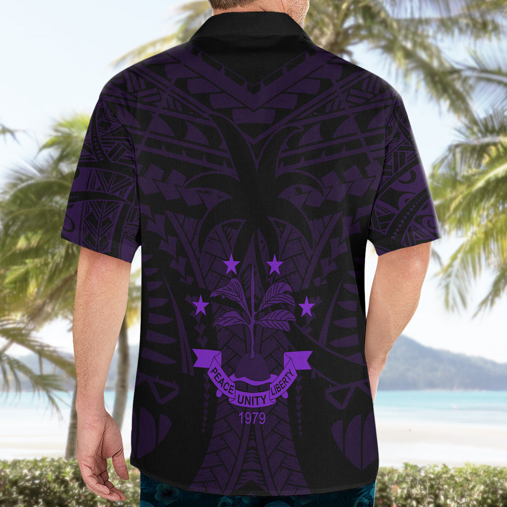 FSM Chuuk States Hawaiian Shirt Micronesia Vintage Polynesian Tribal Purple Version LT9 - Polynesian Pride