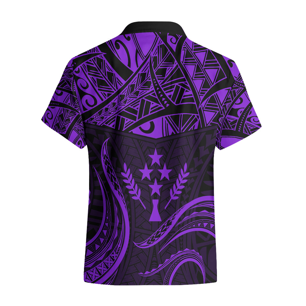 FSM Kosrae States Hawaiian Shirt Micronesia Vintage Polynesian Tribal Purple Version LT9 - Polynesian Pride