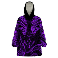 FSM Kosrae States Wearable Blanket Hoodie Micronesia Vintage Polynesian Tribal Purple Version LT9 One Size Purple - Polynesian Pride