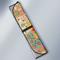 Mele Kalikimaka Hawaii Christmas Auto Sun Shade Melemele Mama Seamless Floral Motif LT9 - Polynesian Pride