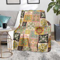 Mele Kalikimaka Hawaii Christmas Blanket Melemele Mama Seamless Floral Motif - Polynesian Pride