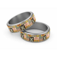 Mele Kalikimaka Hawaii Christmas Classic Ring Melemele Mama Seamless Floral Motif - Polynesian Pride