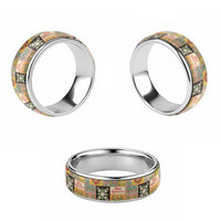 Mele Kalikimaka Hawaii Christmas Classic Ring Melemele Mama Seamless Floral Motif - Polynesian Pride