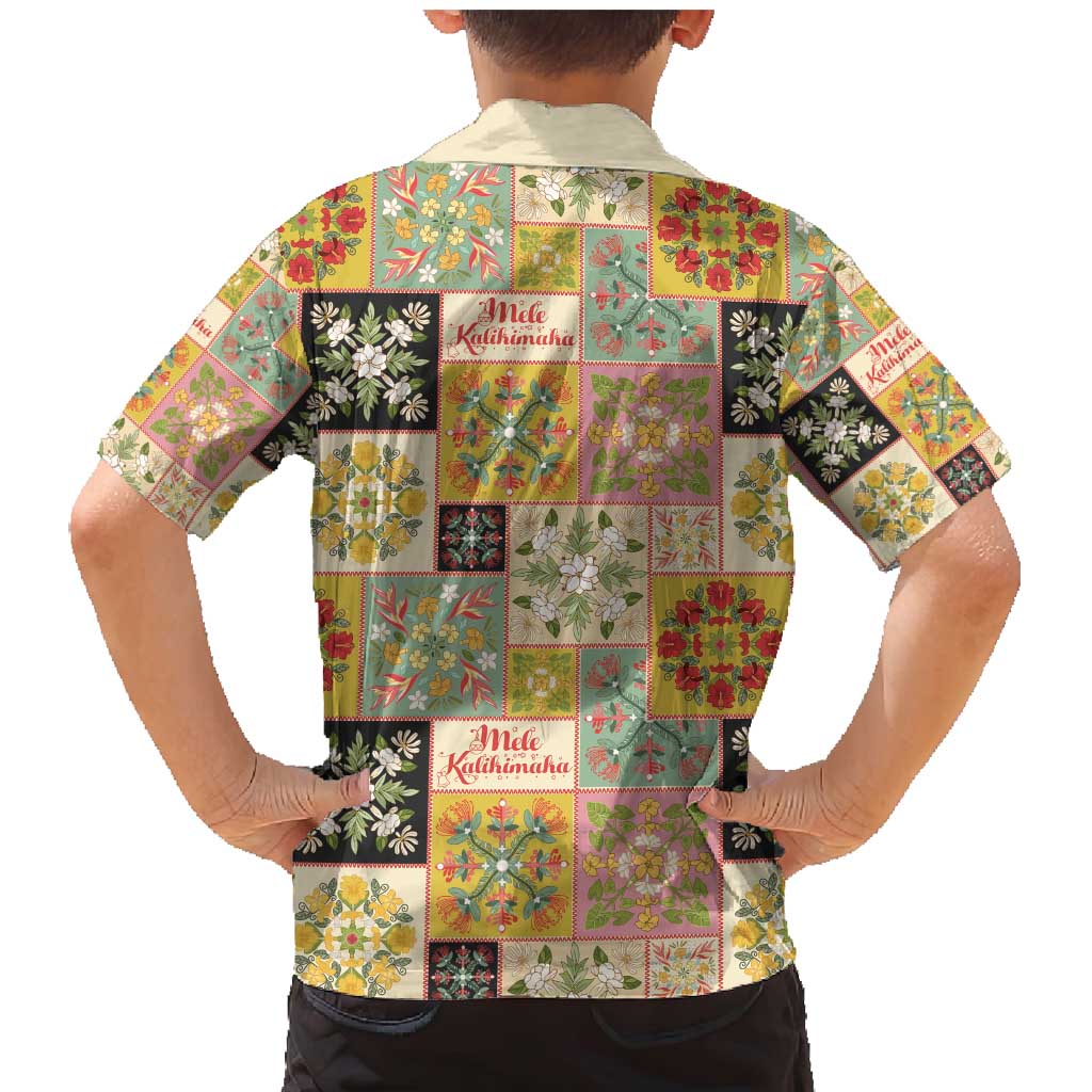 Mele Kalikimaka Hawaii Christmas Family Matching Mermaid Dress and Hawaiian Shirt Melemele Mama Seamless Floral Motif - Polynesian Pride