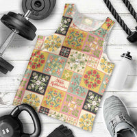 Mele Kalikimaka Hawaii Christmas Men Tank Top Melemele Mama Seamless Floral Motif - Polynesian Pride