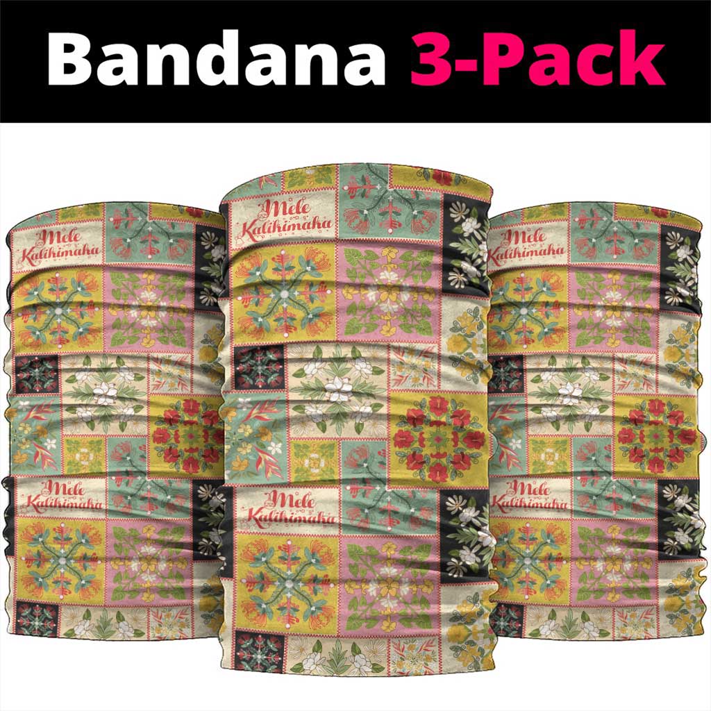 Mele Kalikimaka Hawaii Christmas Neck Gaiter Melemele Mama Seamless Floral Motif LT9 package One Size: 25*50cm Beige - Polynesian Pride
