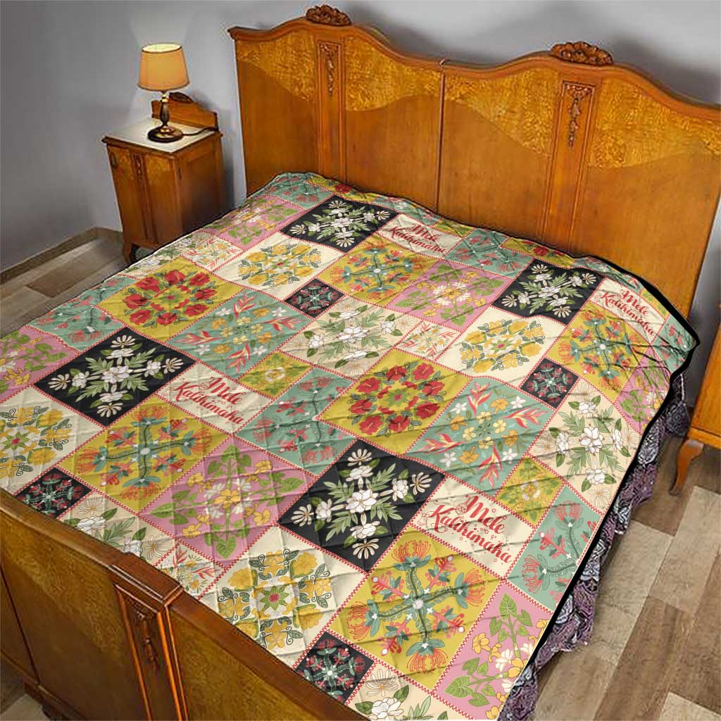 Mele Kalikimaka Hawaii Christmas Quilt Melemele Mama Seamless Floral Motif - Polynesian Pride