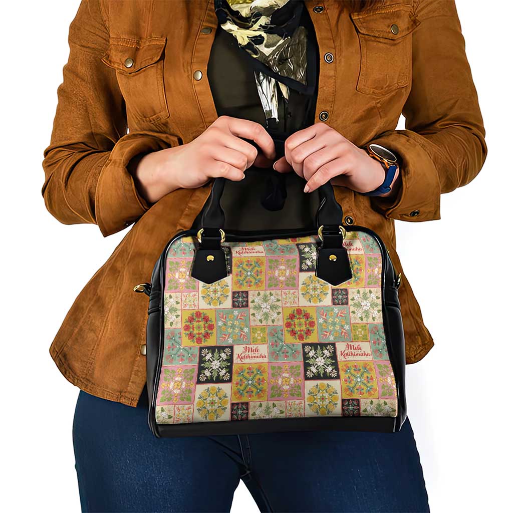 Mele Kalikimaka Hawaii Christmas Shoulder Handbag Melemele Mama Seamless Floral Motif LT9 - Polynesian Pride