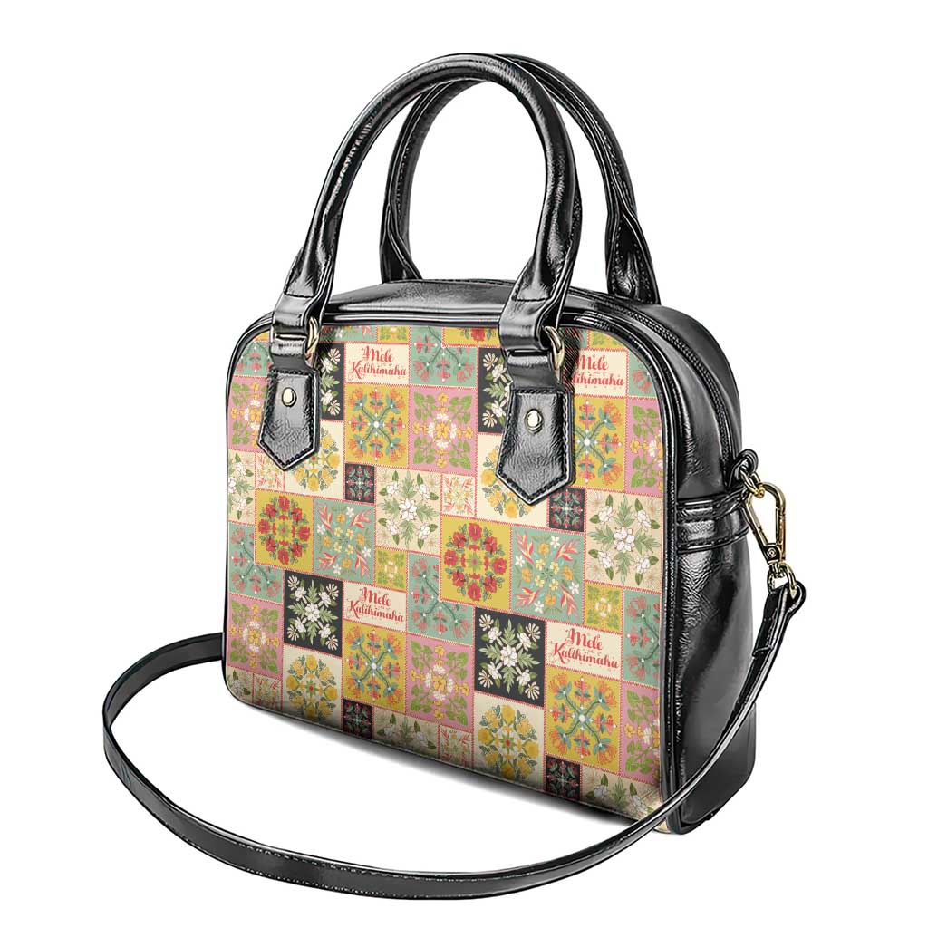 Mele Kalikimaka Hawaii Christmas Shoulder Handbag Melemele Mama Seamless Floral Motif LT9 - Polynesian Pride