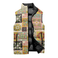 Mele Kalikimaka Hawaii Christmas Sleeveless Puffer Jacket Melemele Mama Seamless Floral Motif LT9 - Polynesian Pride