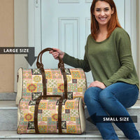 Mele Kalikimaka Hawaii Christmas Travel Bag Melemele Mama Seamless Floral Motif - Polynesian Pride