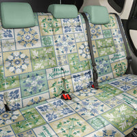 Mele Kalikimaka Hawaii Christmas Back Car Seat Cover Omaomao Seamless Floral Motif - Polynesian Pride