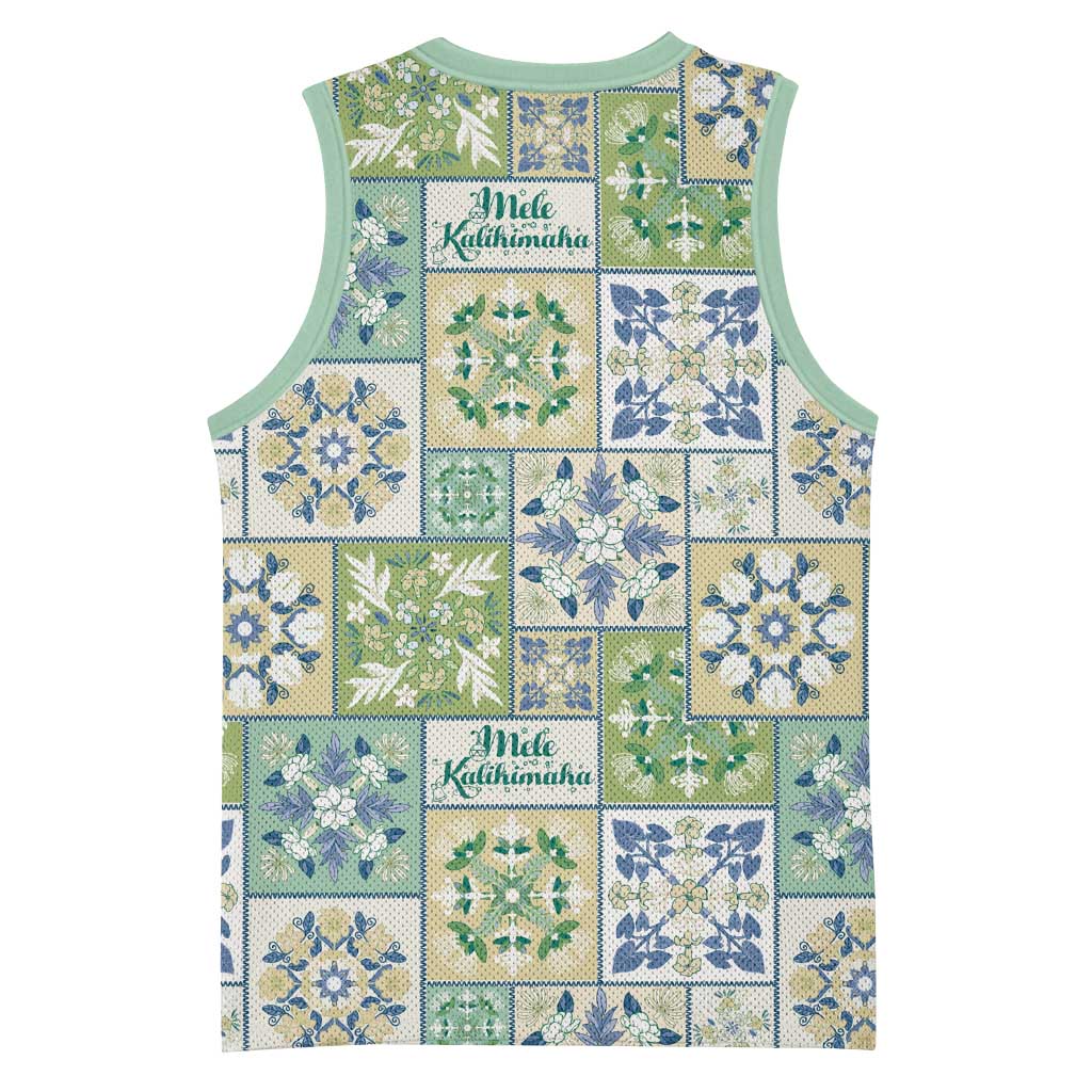 Mele Kalikimaka Hawaii Christmas Basketball Jersey Omaomao Seamless Floral Motif LT9 - Polynesian Pride