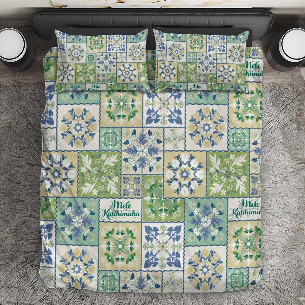 Mele Kalikimaka Hawaii Christmas Bedding Set Omaomao Seamless Floral Motif - Polynesian Pride