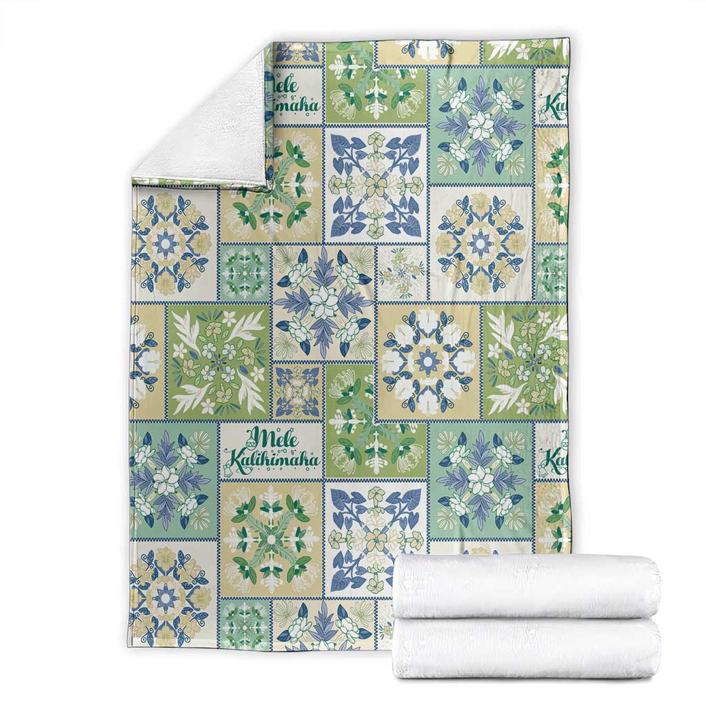Mele Kalikimaka Hawaii Christmas Blanket Omaomao Seamless Floral Motif - Polynesian Pride