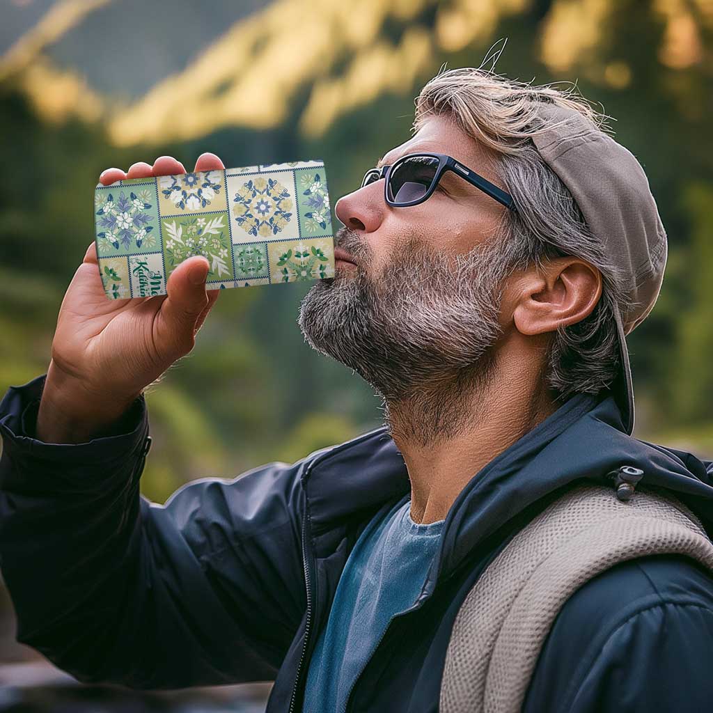 Mele Kalikimaka Hawaii Christmas 4 in 1 Can Cooler Tumbler Omaomao Seamless Floral Motif - Polynesian Pride