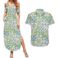 Mele Kalikimaka Hawaii Christmas Couples Matching Summer Maxi Dress and Hawaiian Shirt Omaomao Seamless Floral Motif - Polynesian Pride