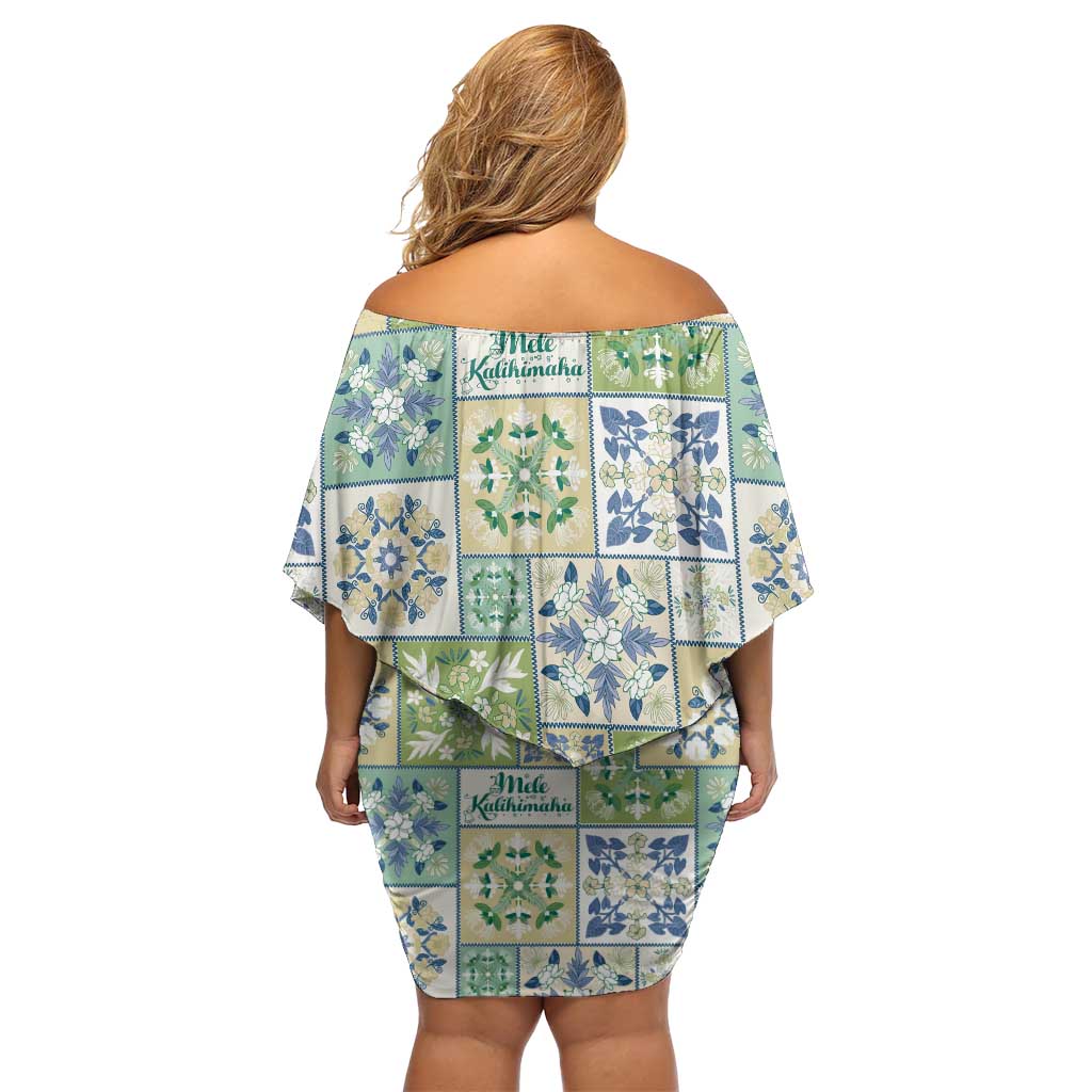 Mele Kalikimaka Hawaii Christmas Family Matching Off Shoulder Short Dress and Hawaiian Shirt Omaomao Seamless Floral Motif - Polynesian Pride