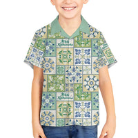 Mele Kalikimaka Hawaii Christmas Family Matching Tank Maxi Dress and Hawaiian Shirt Omaomao Seamless Floral Motif - Polynesian Pride